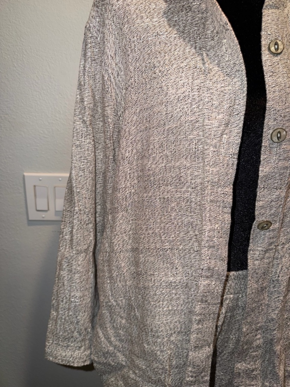 Vintage Stone Gear Neutral Textured Two-Piece Top and Pant Set - Light Beige - Picture 3 of 8
